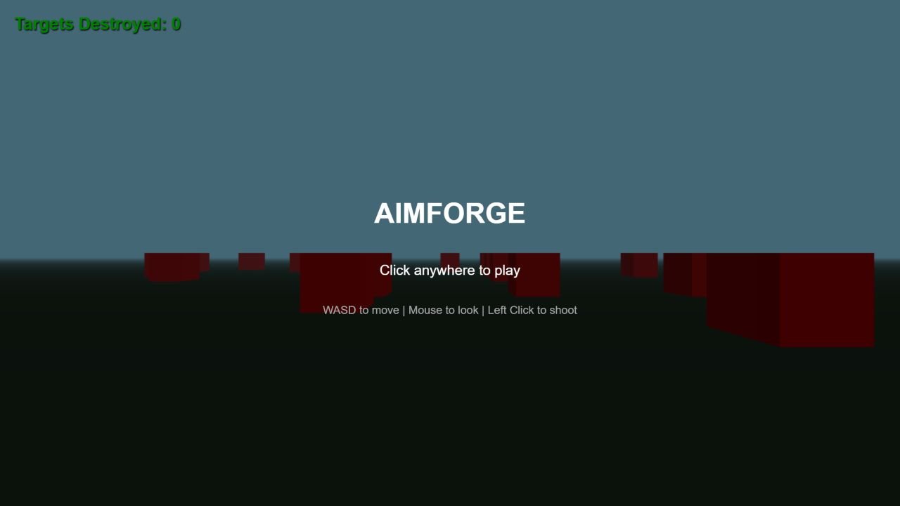 AimForge 3D Trainer — WebGL training scene