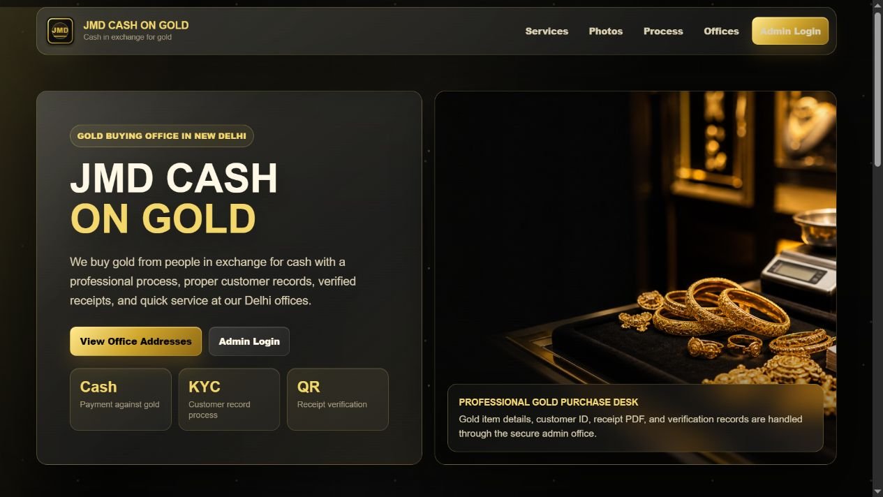 JMD Gold Office — Original client landing page