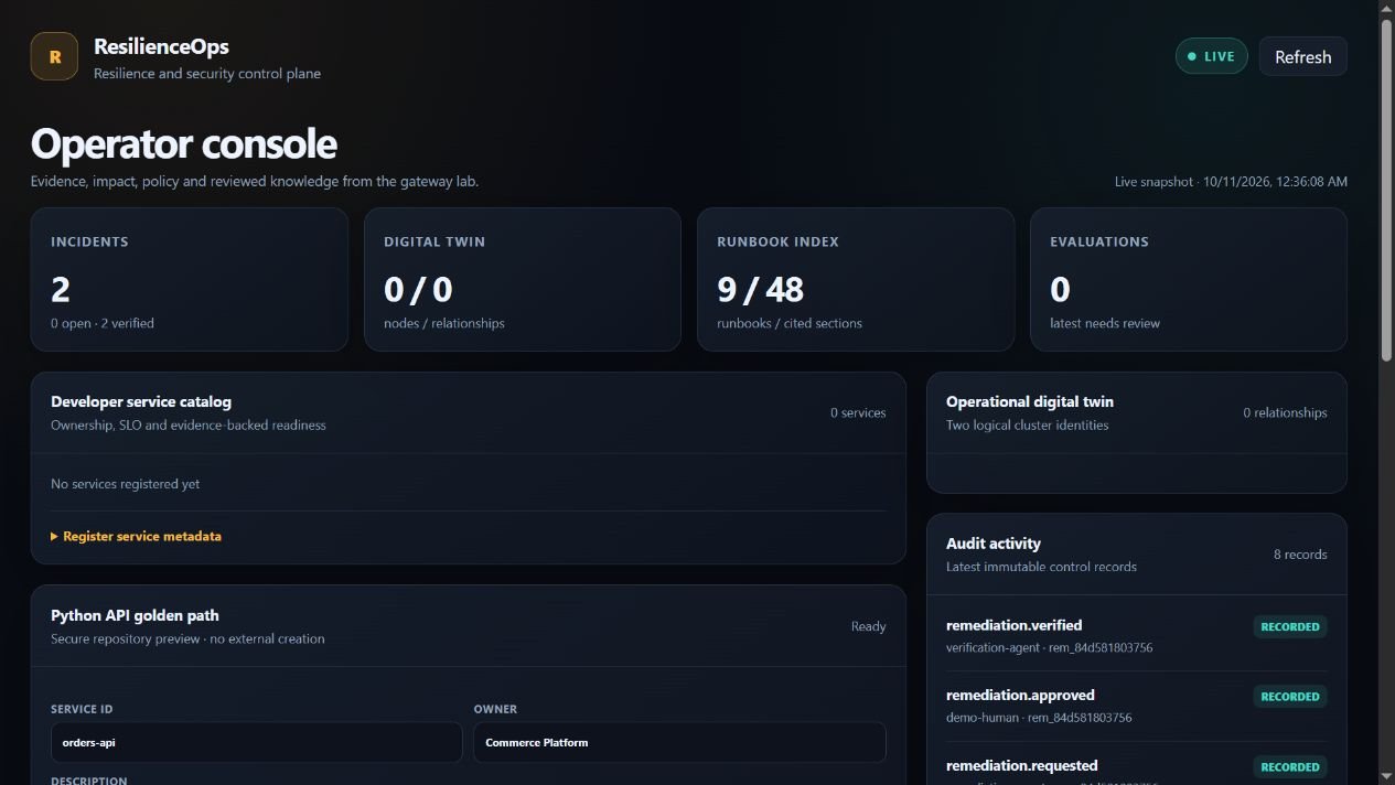 ResilienceOps — Operator console